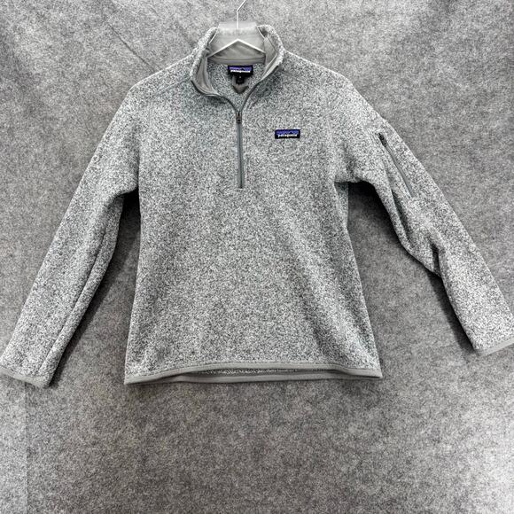 Patagonia Womens Better Sweater Size M Gray 1/4 Zip Pullover Outdoor Sports - Picture 4 of 12